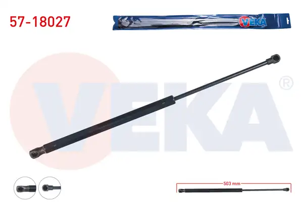 VEKA 57-18027 | Bagaj Amortisörü 503mm 280n Fiat Panda 2003 2012 2 Adet