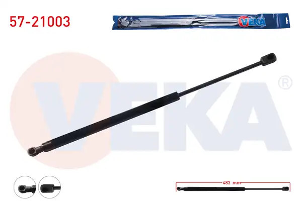 VEKA 57-21003 | Bagaj Amortisörü 483mm 370n Hyundai Getz Tb 2002 2008 2 Adet