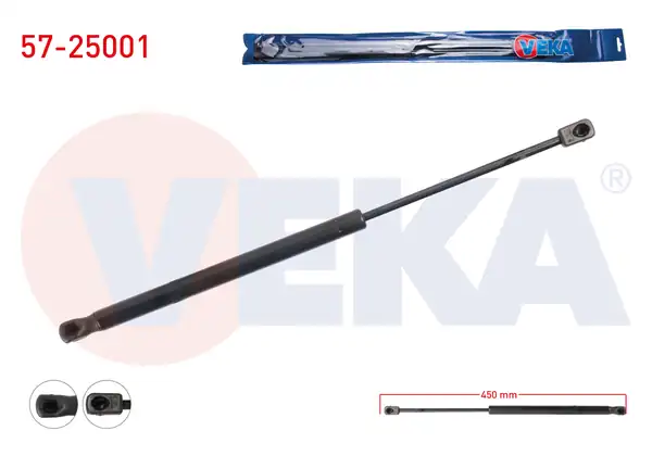 VEKA 57-25001 | Bagaj Amortisörü 450mm 340n Lada Samara 1986 1994 2 Adet