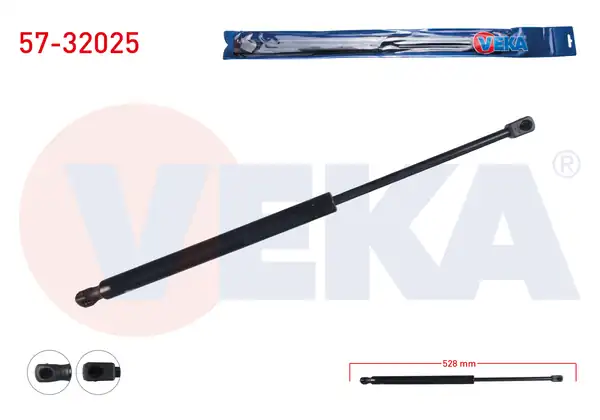 VEKA 57-32025 | Bagaj Amortisörü 506mm / 610N Opel Zafira B 2005-2011 | 2 Adet