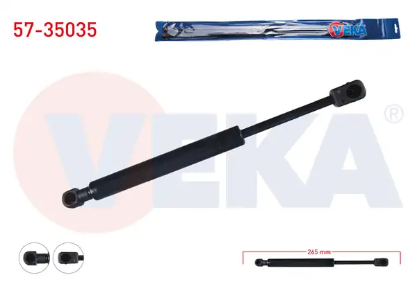VEKA 57-35035 | Bagaj Amortisörü 265mm 710n Renault Grand Scenic III 2009 Scenic III 2009 2 Adet