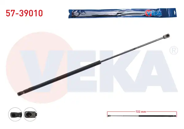 VEKA 57-39010 | Motor Kaput Amortisörü 722mm 350n Skoda Superb 3u4 2002 2010 2 Adet