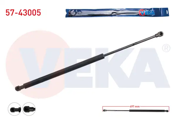 VEKA 57-43005 | Bagaj Amortisörü 497mm 510n Toyota Corolla _e11_ 5 Kapı 1997 2002 2 Adet