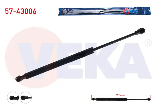 VEKA 57-43006 | Bagaj Amortisörü 379mm 520n Toyota Auris Nze18 Zre18 2012 2 Adet