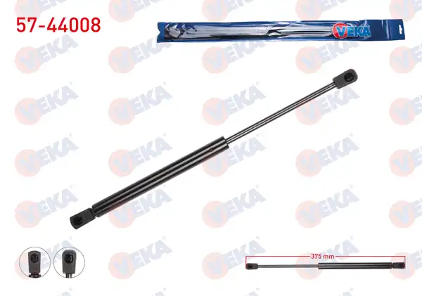 VEKA 57-44008 | Bagaj Amortisörü 375mm / 390N Volkswagen Passat (3C2) 2005-2008 | 2 Adet