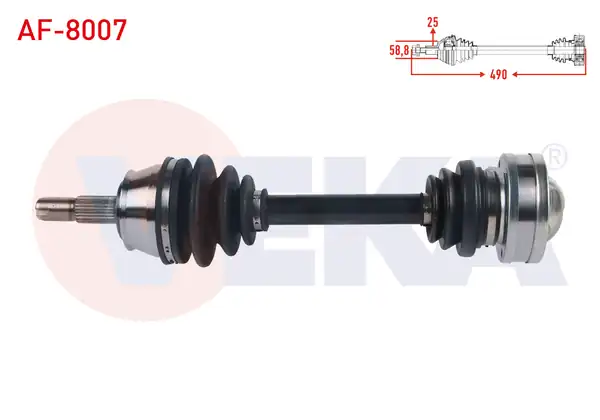 Veka af 8007 Komple Aks Sol Sağ Ön Uzunluk 490mm Alfa Romeo 156 932 1 6 Ts 2 0 Ts 2 0 Jts 1997 2005