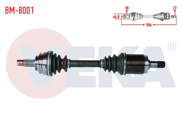 Veka Bm 8001 Komple Aks Sol Ön Bmw X5 E53 3 0 D Uzunluk 586mm 2000 2007