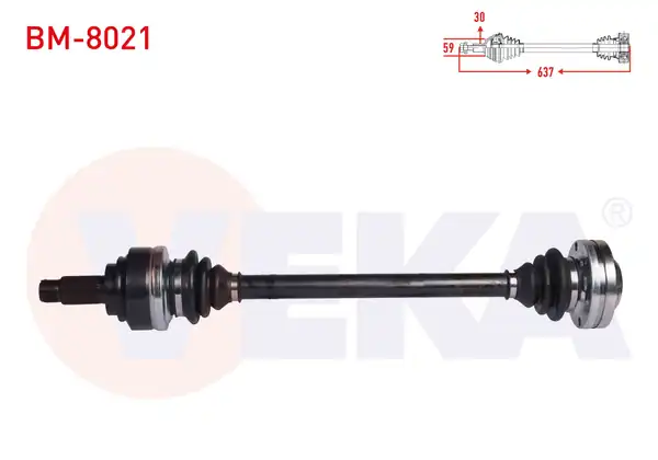 Veka Bm 8021 Komple Aks Sol Sağ Arka Bmw X5 E53 3 0 D Uzunluk 637 mm 2000 2007