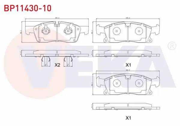 VEKA BP11430-10 | Fren Balata Ön Mercedes M Serisi (W166) Ml 250 CDI 2011 -