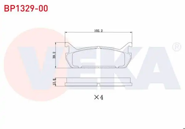 VEKA BP1329-00 | Fren Balata Arka Mazda 323