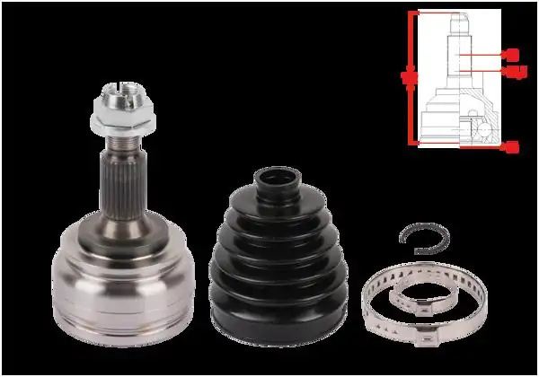 VEKA CT-1005 | Aks Kafası Sol-Sağ On Dıs Uzunluk 152mm Citroen C5 Aircross 1.5 Bluehdı-1.6 Puretech-1.2 Puretech 8 İleri A-T 2018-/ Peugeot 3008 1.2 8 İleri A-T 16-/ 1.5 Bluehdı 6 İleri A-T / M-T-8 İleri A-T 18 -