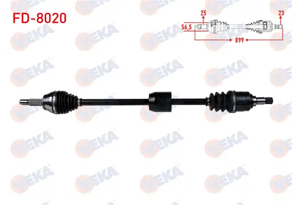 Veka Fd 8020 Komple Aks Ön Sağ Ford Escort VII 1 6 16v Uzunluk 899mm 1995 1999