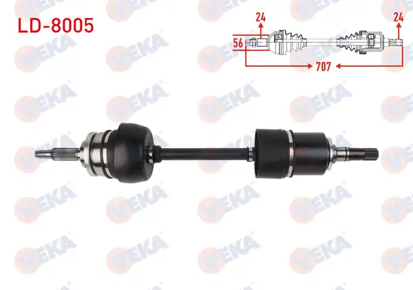 Veka Ld 8005 Komple Aks Sol Ön Uzunluk 707mm Lada Niva Yeni Model 1 7 M T 2000 2015