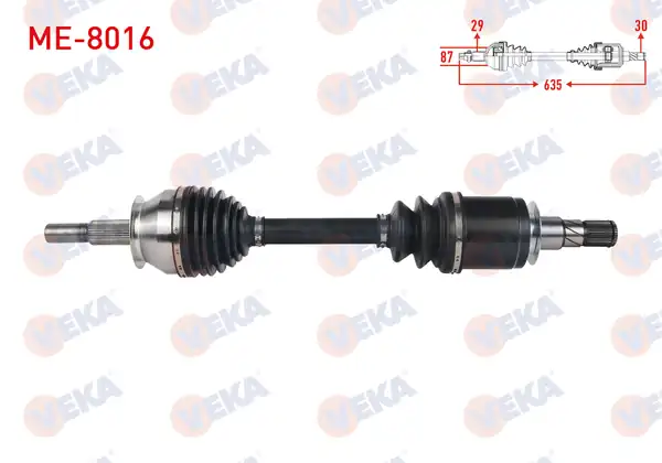 Veka Me 8016 Komple Aks Sol Sağ Ön Uzunluk 635mm Mercedes X 250 D 470 2017 Nissan Navara Np300 D23 2 3 dCi 2015