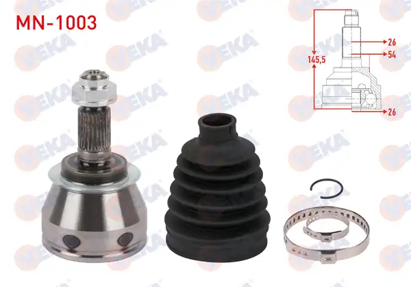 Veka Mn 1003 Aks Kafası Sol Sağ Ön Dış Uzunluk 145 5mm Mini Cooper R56 1 6 D M T 2006