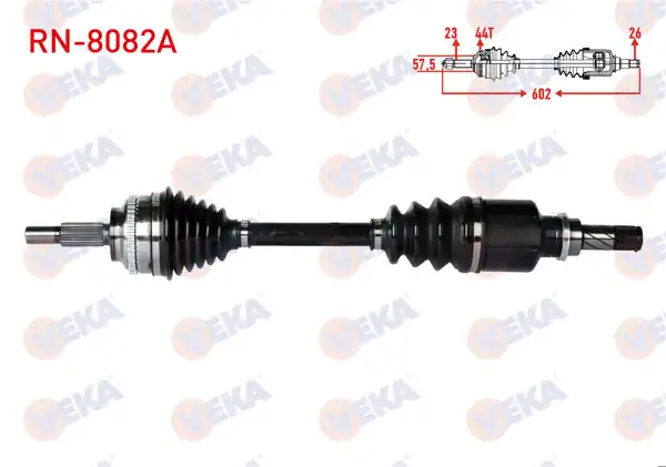 VEKA RN-8082A | Komple Aks Sol Ön Renault Thalia II 1.5 DCI ABS li 44 Dıs Uzunluk 602mm 2008 -