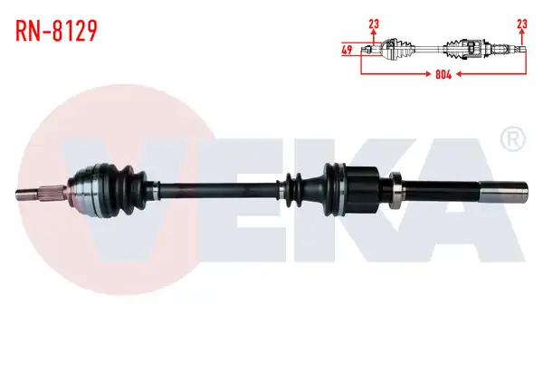 VEKA RN8129 | Aks Ön Sağ Renault Megane II Bm0 1 Cm0 1 1 6 16v 2002 2008 804mm