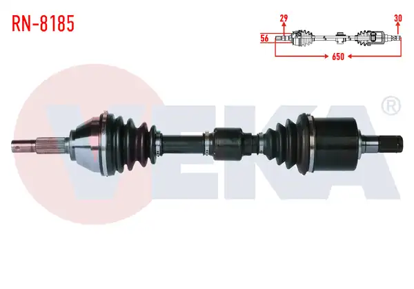 Veka RN 8185 Komple Aks Sol Ön Renault Koleos Hy_ 2 0 dCi A T Uzunluk 650mm 2008 2014