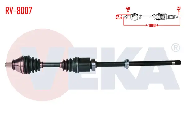 Veka Rv 8007 Komple Aks Sağ Ön Land Rover Freelander II Fa 2 2 Td4 A T Uzunluk 1000 mm 2006 2014