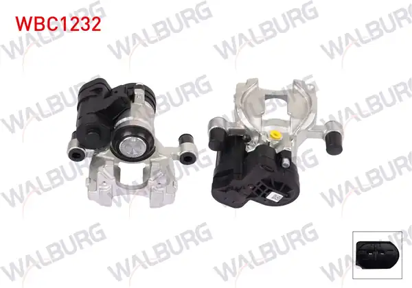 WALBURG WBC1232 | Fren Kaliper Elektronik Sol Arka Piston 38mm Disk 272mm Audi A3 1 Adet