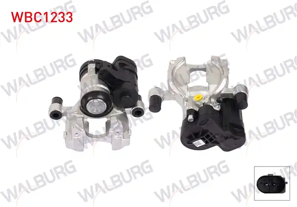WALBURG WBC1233 | Fren Kaliper Elektronik Sağ Arka Piston 38mm Disk 272mm Audi A3 1 Adet