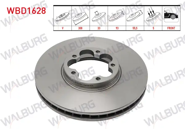 WALBURG WBD1628 | Ford Transit 2018 Model Sonrası Ön Fren Disk Takımı