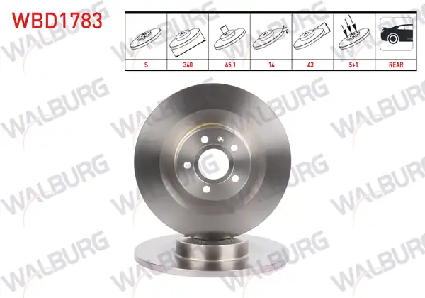 WALBURG WBD1783 | Fren Diski Arka Togg T10x 2023 2 Adet