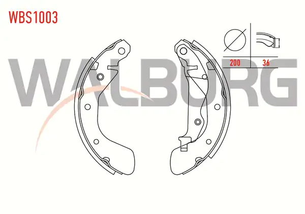 WALBURG WBS1003 | Fren Pabuç Balata Arka Chevrolet Kalos