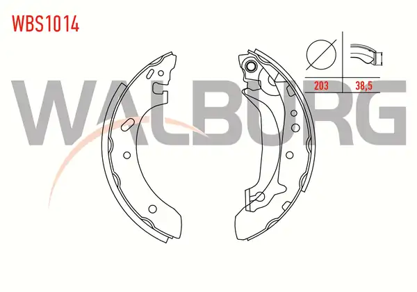 WALBURG WBS1014 | Fren Pabuç Balata Arka Ford Escort VII