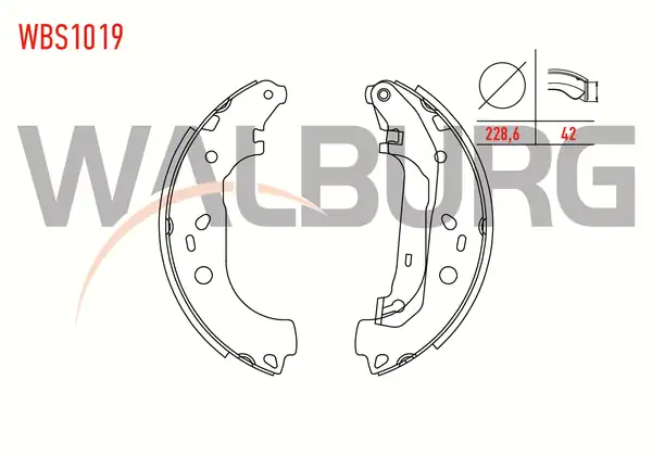 WALBURG WBS1019 | Fren Pabuç Balata Arka Ford Focus II