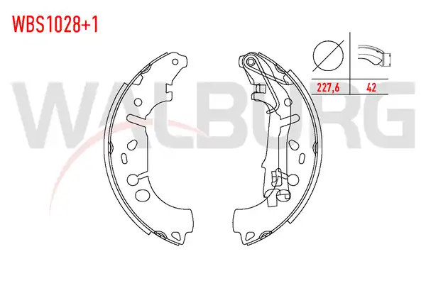 WALBURG WBS1028-1 | Fren Pabuç Balata Arka 1mm Daha Kalın Fiat Linea