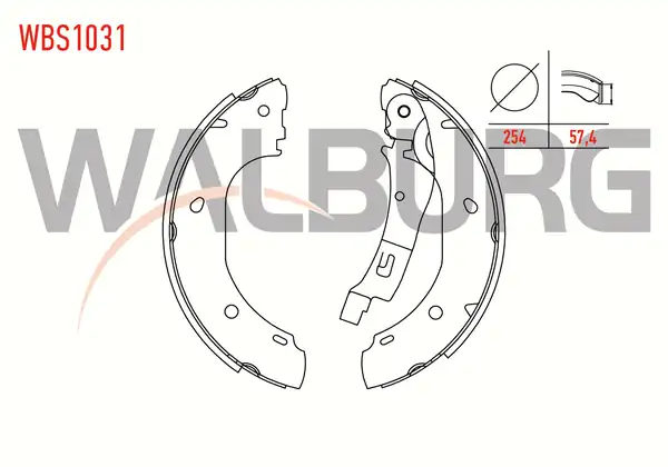 WALBURG WBS1031 | Fren Pabuç Balata Arka Fiat Ducato