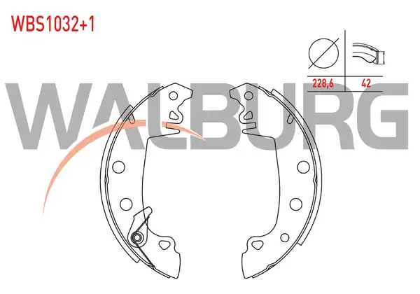 WALBURG WBS1032-1 | Fren Pabuç Balata Arka 1mm Daha Kalın Fiat 131