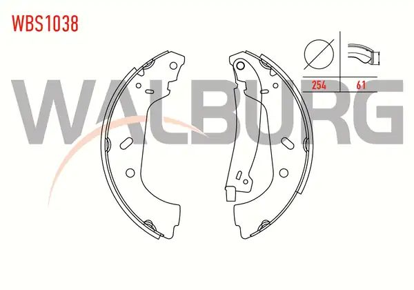 WALBURG WBS1038 | Fren Pabuç Balata Arka Fiat Scudo