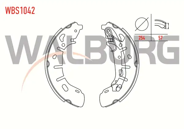 WALBURG WBS1042 | Fren Pabuç Balata Arka Fiat Doblo
