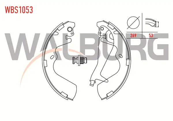 WALBURG WBS1053 | Fren Pabuç Balata Arka Hyundai Starex
