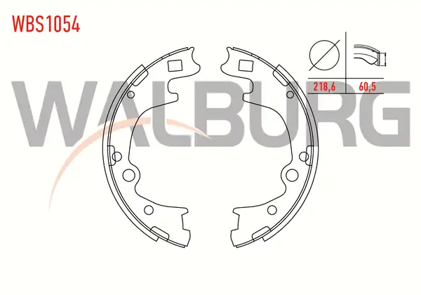 WALBURG WBS1054 | Fren Pabuç Balata Arka Hyundai Starex