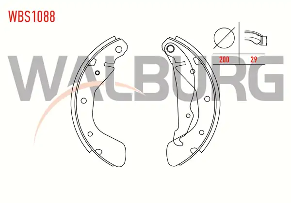 WALBURG WBS1088 | Fren Pabuç Balata Arka Opel Corsa B