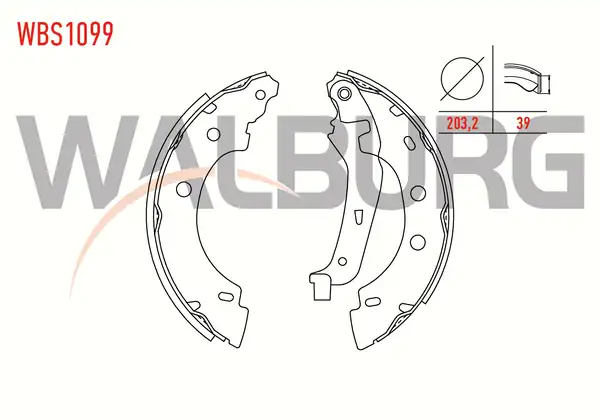 WALBURG WBS1099 | Fren Pabuç Balata Arka Renault Kangoo