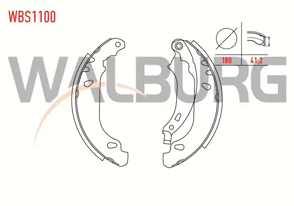 WALBURG WBS1100 | Fren Pabuç Balata Arka Renault Clio Symbol
