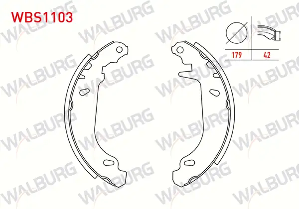 WALBURG WBS1103 | Fren Pabuç Balata Arka Renault Clio İ