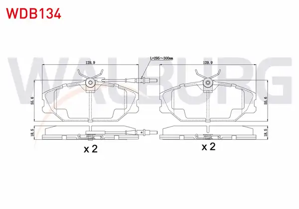 WALBURG WDB134 | Fren Balata Ön Fişli Renault Laguna İ