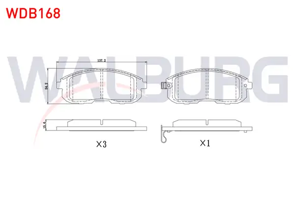 WALBURG WDB168 | Fren Balata Ön Ikazlı Suzuki Sx4 Gy 1 5 Vvt İ 2006 2013 Sx4 Gy 1 6 2006 2013