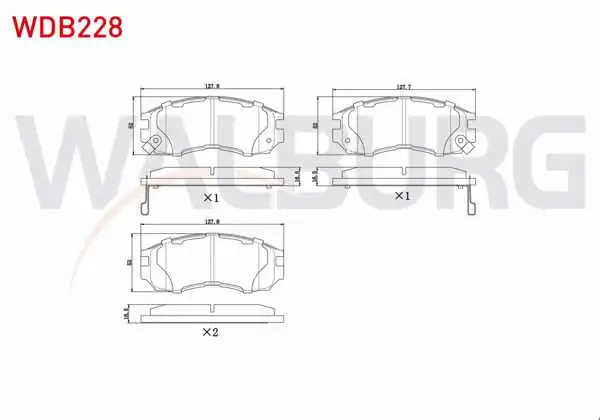 WALBURG WDB228 | Fren Balata Ön Ikazlı Mitsubishi Lancer IV