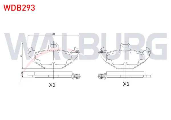 WALBURG WDB293 | Fren Balata Arka Renault Laguna İ B56 556 1 9 dCi 1993 2001 Laguna İ B56 556 2 2 Dt 1993 2001