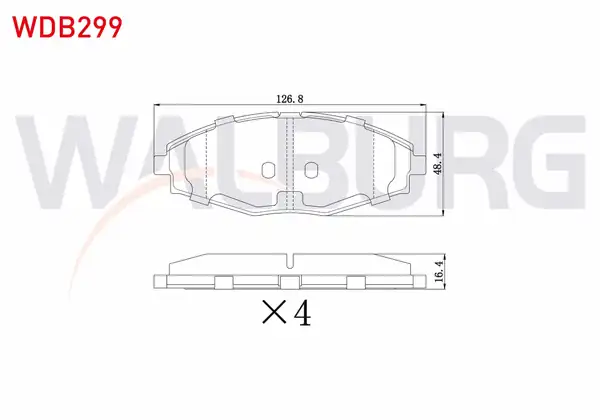 WALBURG WDB299 | Fren Balata Ön Chevrolet Spark