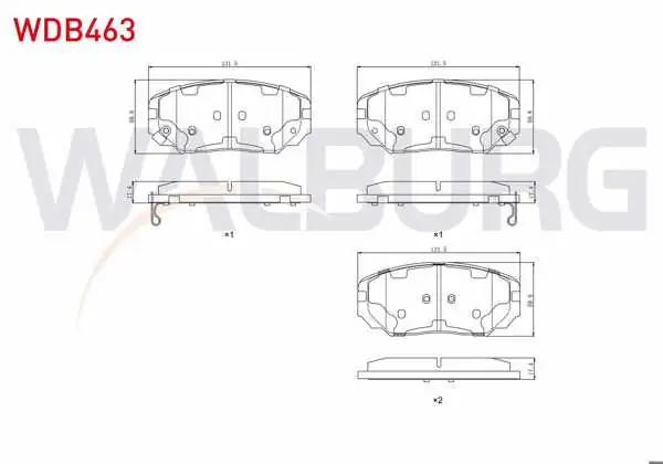 WALBURG WDB463 | Fren Balata Ön Ikazlı Hyundai Sonata V