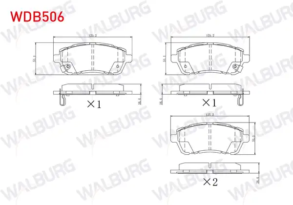 WALBURG WDB506 | Fren Balata Ön Ford Fiesta VI