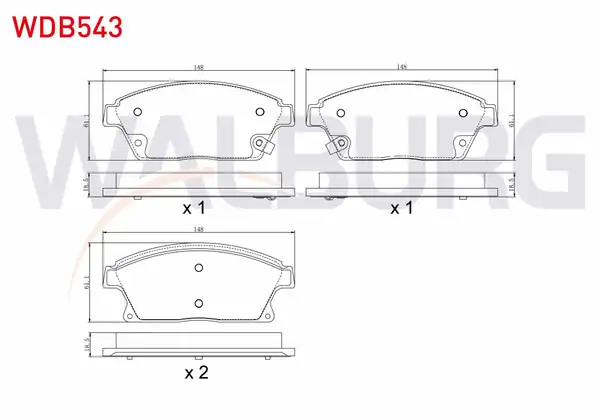 WALBURG WDB543 | Fren Balata Ön Ikazlı Opel Astra J