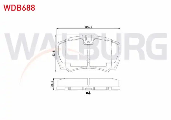 WALBURG WDB688 | Fren Balata Arka Ford Transit